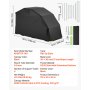 VEVOR Motorrad Zeltgarage, Motorrad Abdeckplane 2790x1095x1600 mm, Motorradgarage mit Sicherheitsschloss, 600D Oxford-Klappzelt, Allwetter-Motorradabdeckung mit Belüftungsfenstern, Schwarz