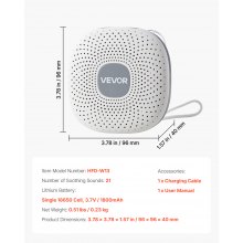 VEVOR Einschlafhilfe, White Noise Machine, 21 Musiktitel, 3-in-1 Soundmaschine mit weißem Rauschen, automatischer Abschaltfunktion, sanftem Ringlicht & Speicherfunktion, Rauschgerät