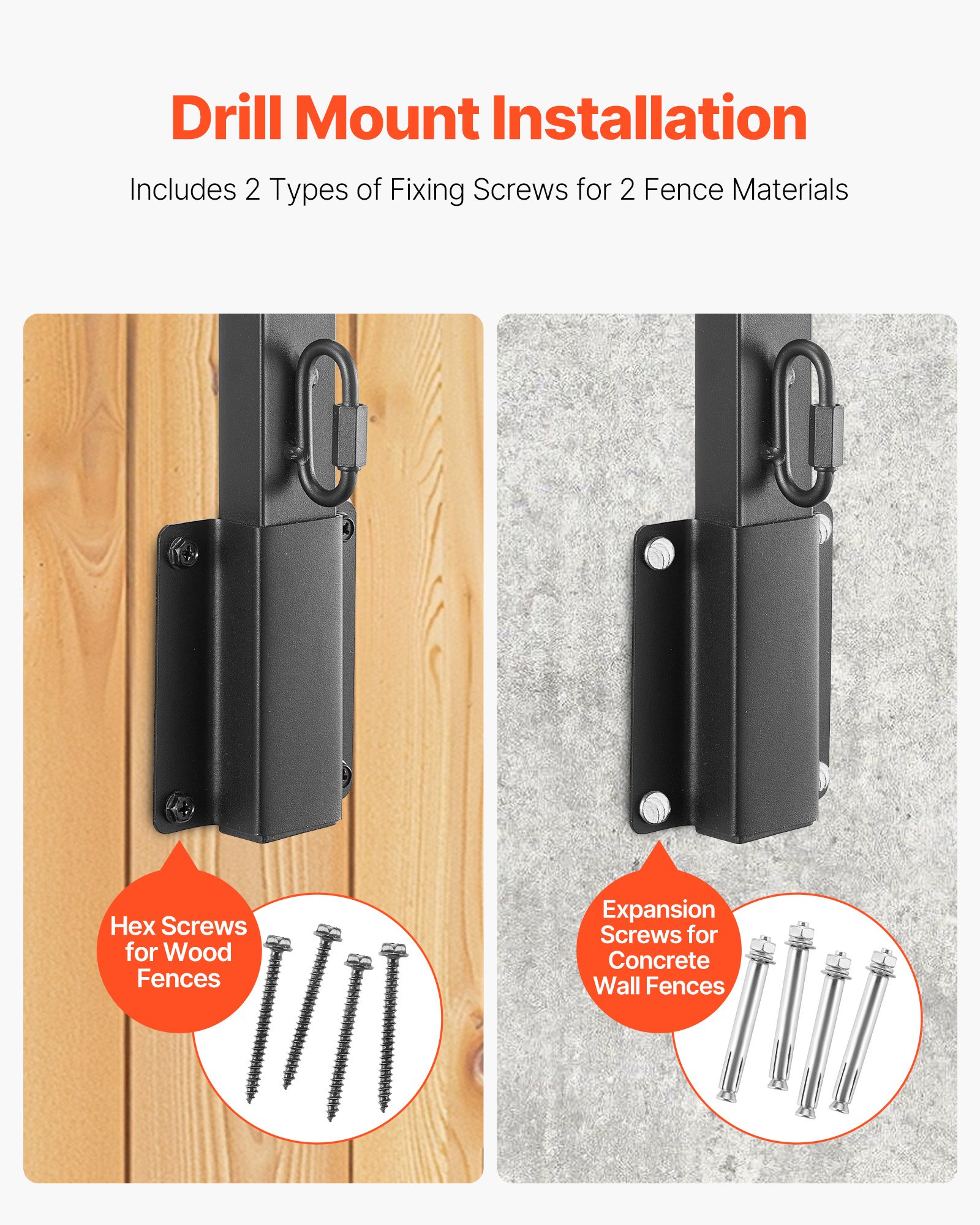 VEVOR Übersteigschutz Zaunerhöhung, 8er-Pack. Stacheldrahtarm 605x75x45 mm, Stacheldrahtabweiser, Stacheldrahthalter aus Stahl, flach oder oberflächenmontierte Stacheldraht-Verlängerungsarme