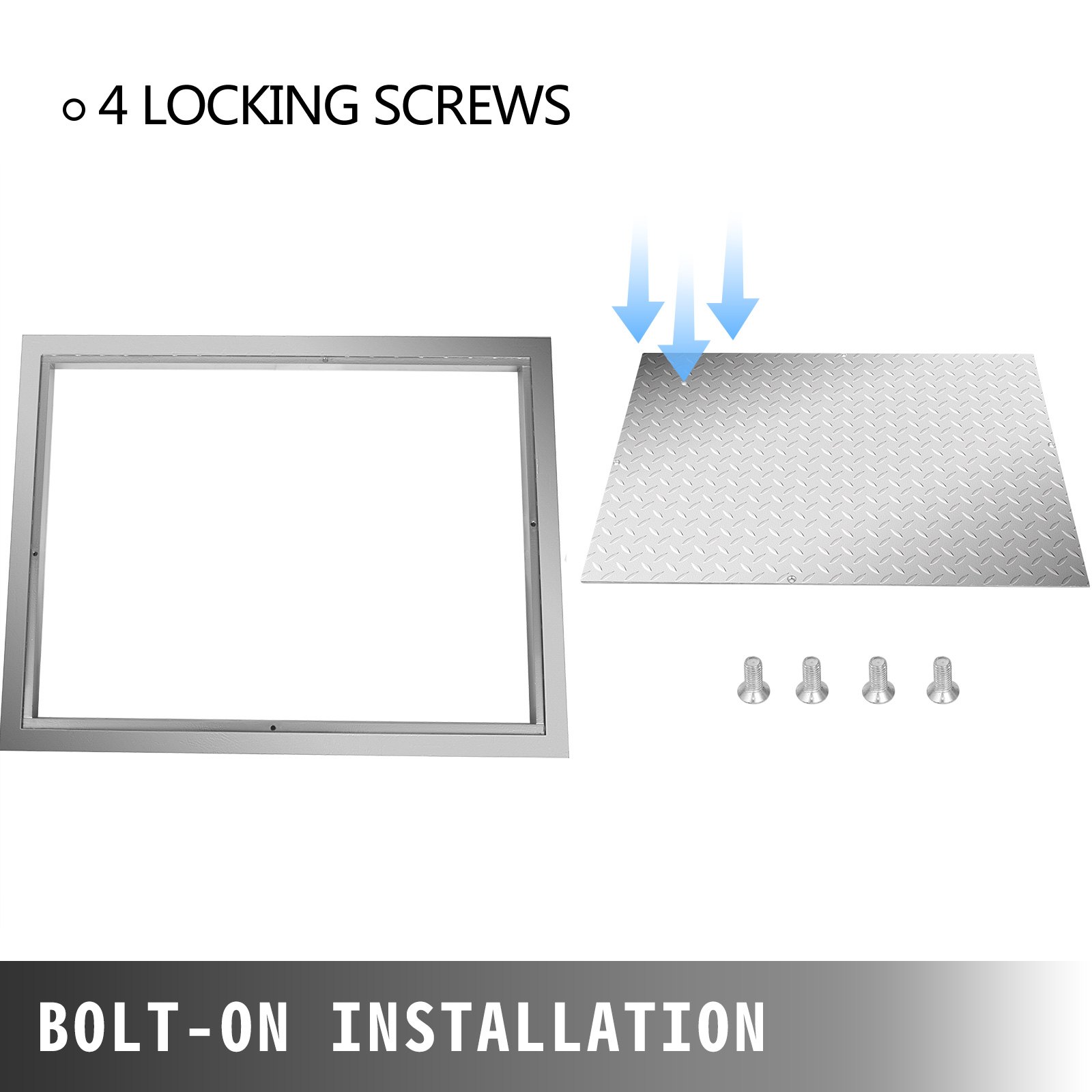 Vevor Schachtabdeckung Verzinkt Stahl 60 X 80 Cm Abflussabdeckungen Vertiefte