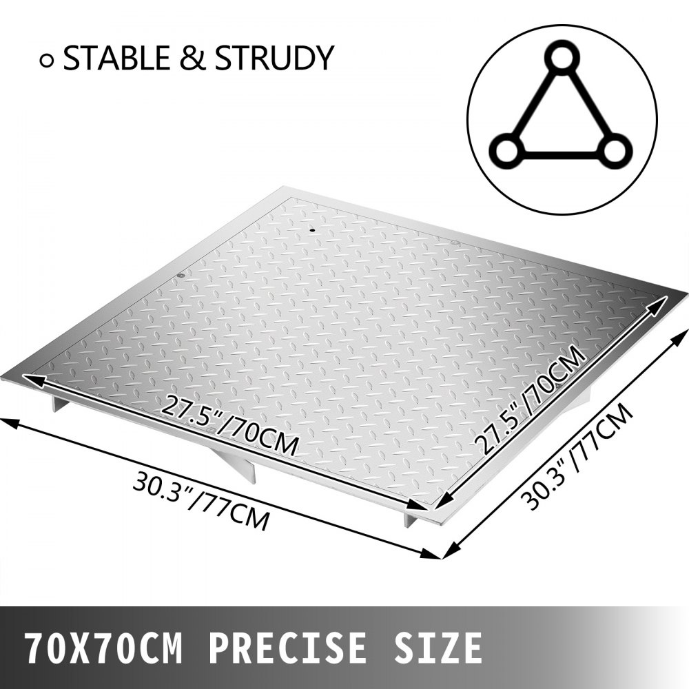 Vevor Schachtabdeckung Verzinkt Stahl 70 X 70 Cm Abflussabdeckungen Vertiefte