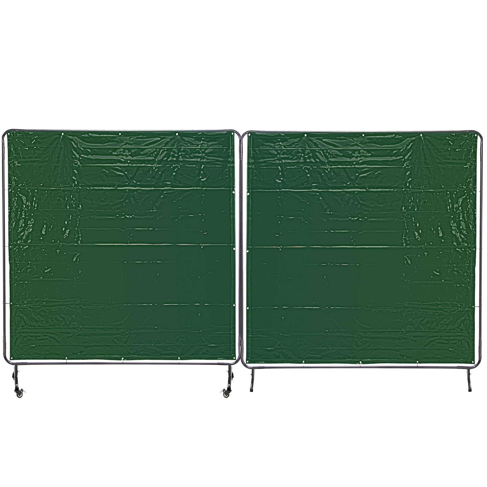 VEVOR Vinyl Schwei?vorhang Schwei?schutzvorhang 3 Tafel 6'x6' Flammhemmend Grün