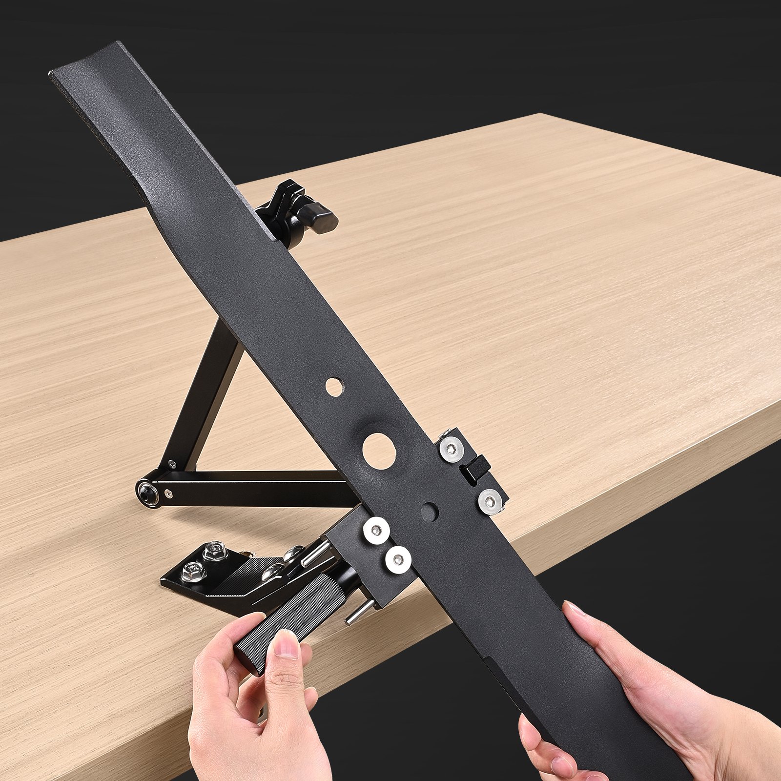 VEVOR Rasenmäher Klingenschärfer, 15°-45° verstellbar, Messerschärfer für Rasenmäher mit 4 Adapterstiften, Kugellagerdesign und 25 mm vergrößertem Griff, zur Verwendung mit Winkelschleifer