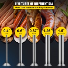 VEVOR Wurstfüller 3L Fleischwölfe Wurstmaschine Wurstfüllmaschine Horizontal Edelstahl Wurstspritze