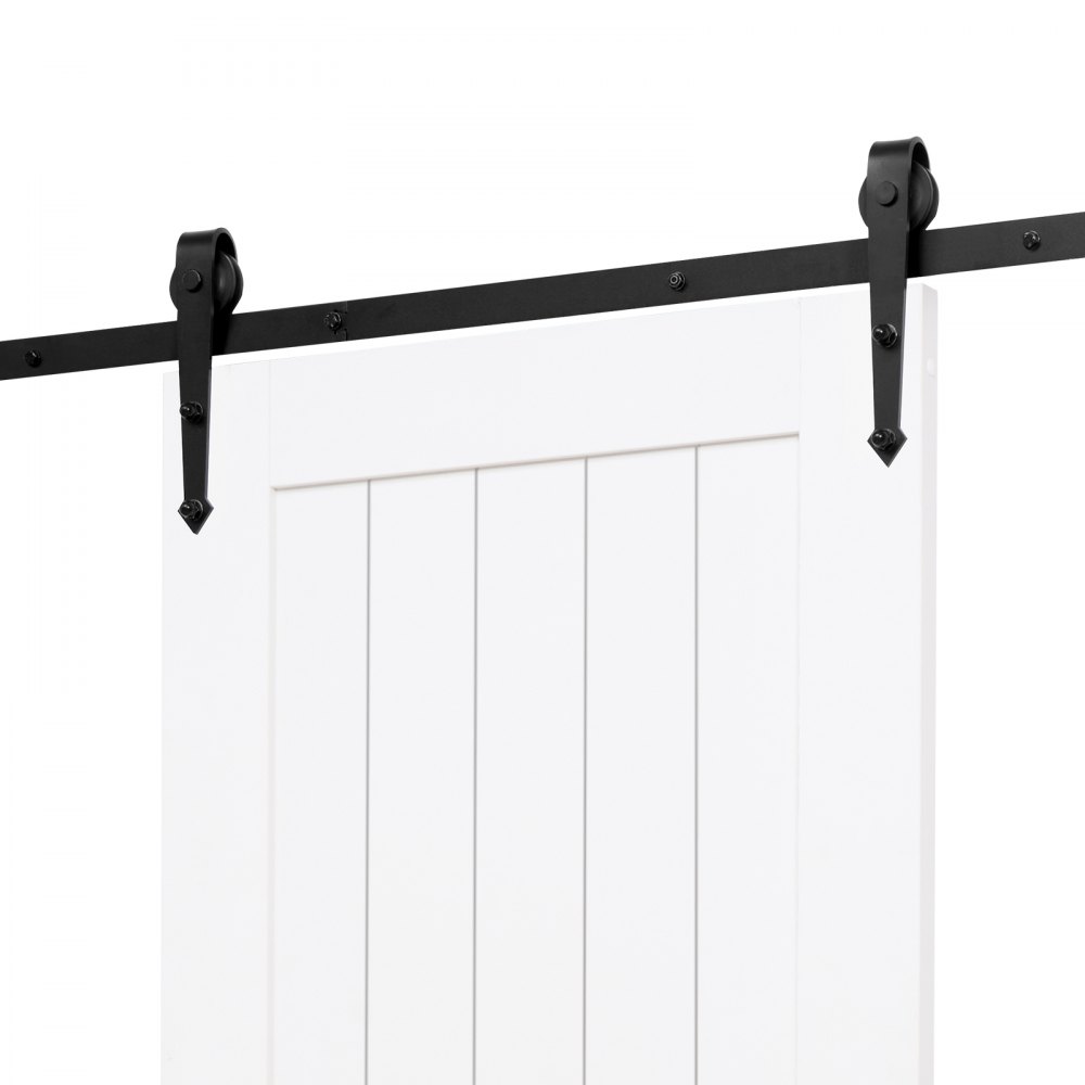 VEVOR Sliding Barn Door, 762 x 2134mm, High-Strength MDF Panel, Barn Door with Hardware Kit, Water-Proof PVC Surface, Easy to Install, H-Frame, Smoothly and Quietly Sliding for Living Room, Bathroom