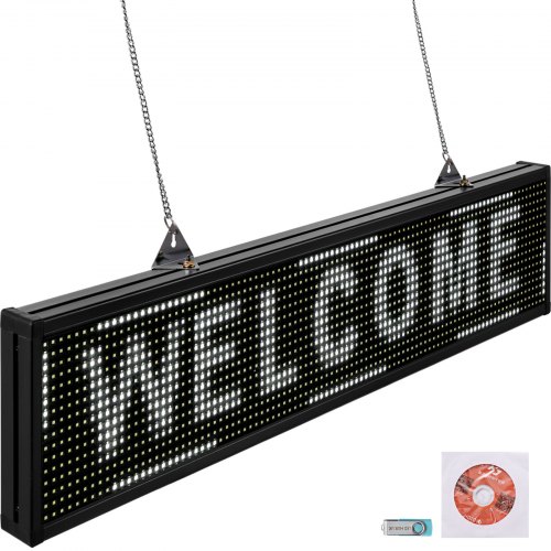 Vevor Led-laufschrift Lauftext Werbetafel 100x20cm Wifi Programmierbar Schild