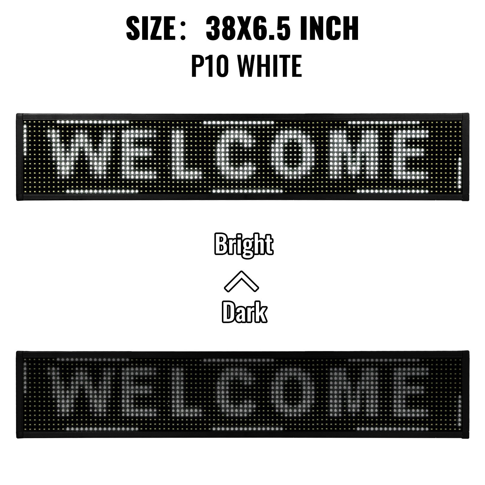 Vevor Led-laufschrift Lauftext Werbetafel 100x20cm Wifi Programmierbar Schild