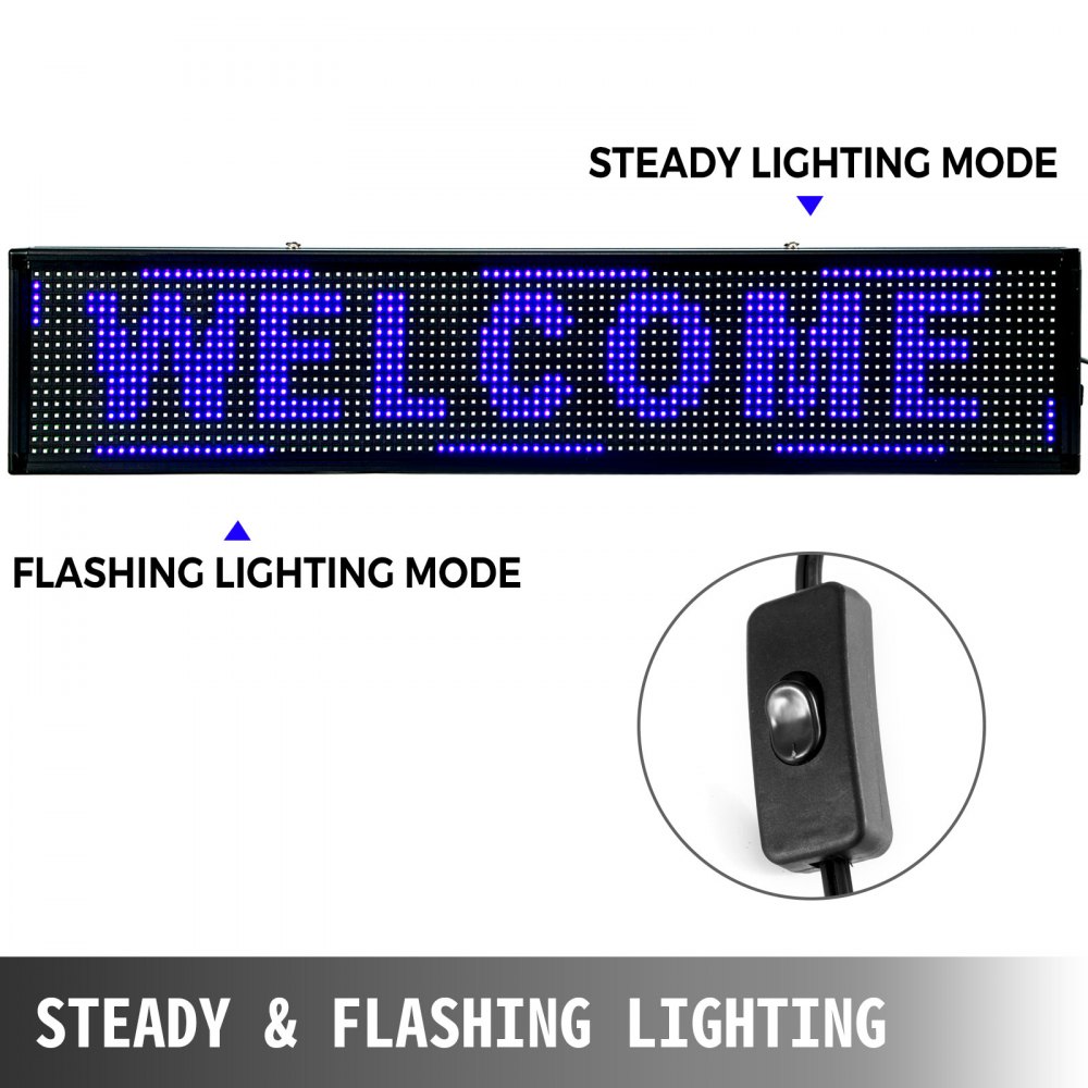 Leuchtschild Led Open Leuchtreklame Blau 100x20cm Usb-stick Geöffnet Tattoo