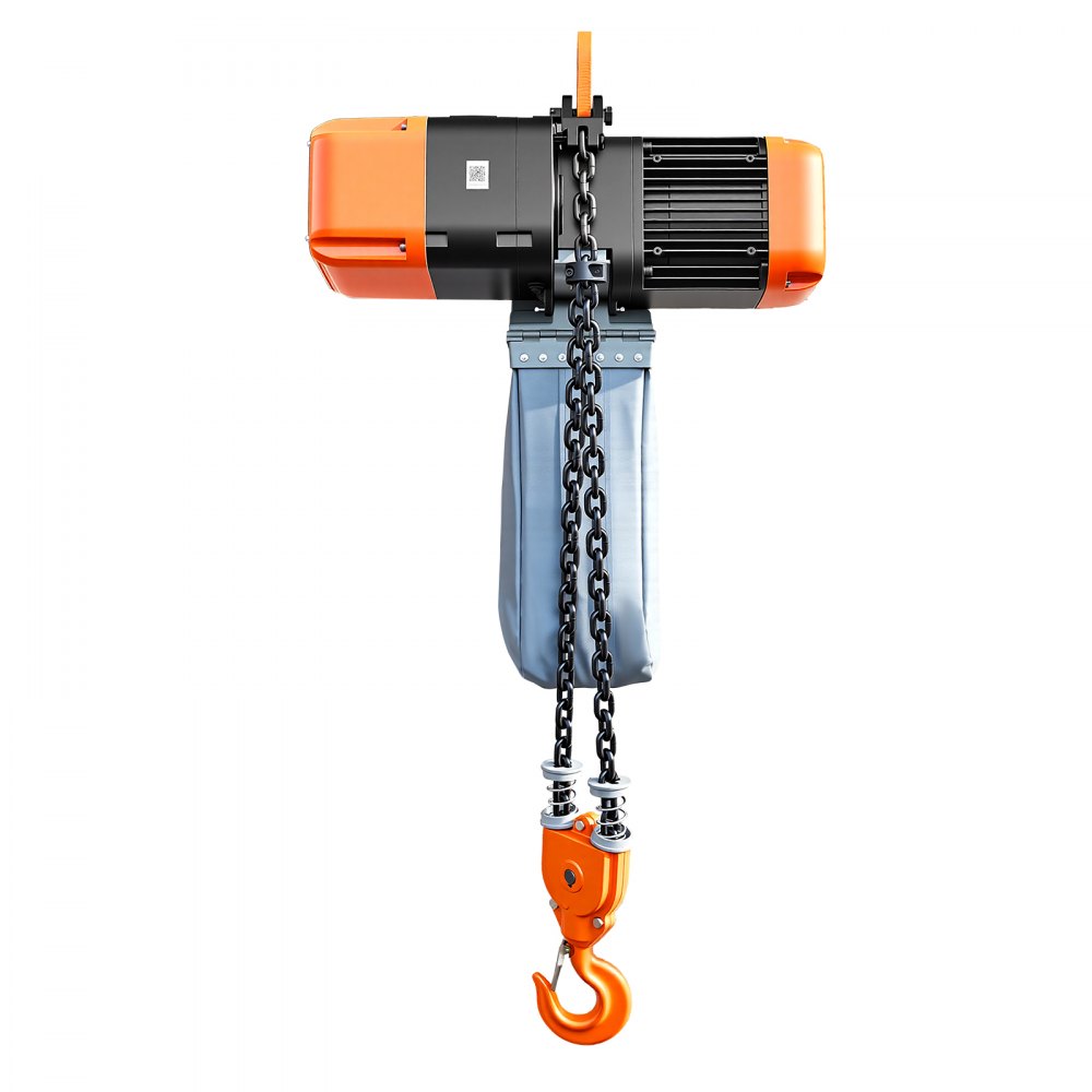 VEVOR 2721 kg Electric Chain Hoist, 9.1 m Lifting Height, Three-Phase Overhead Crane with 100 m Wireless & 8.2 m Wired Remote Control, Double G100 Chain Hoist for Factories, Warehouses, Garages