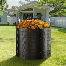 VEVOR Schnellkomposter 1000L Gartenkomposter 90x100cm Thermokomposter HDPE-Kunststoff Kompostierer korrosionsbeständig hitzebeständig Kompostbehälter Kompostierung für Reduzierung des Hausmülls