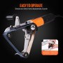 VEVOR Rohr-Poliermaschine, 1000W Rohr-Bandschleifer mit 6 variablen Geschwindigkeiten 1100-3200U/min, Professionelle Bandschleifmaschine mit 50PCS Schleifbändern zum Polieren, Finishen und Entrosten