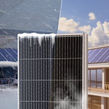 VEVOR 200W Solarpanel 2er-Set 12V monokristallinen Solarmodul plus Laderegler 16,66A Solaranlage Umwandlungsrate von 23 % Kompatibel mit AGM-, GEL-, FLD-, LI-Batterien Ideal für Wohnmobile Yachten Zuh