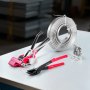 VEVOR 4 tlg Stahlband Umreifungsset, manuelle Umreifungsgerät mit 60 m Metallband, 200 Metallklammern und Schneider, pefekte Werkstattausstattung für industrielle Verpackung, Transport und Lager