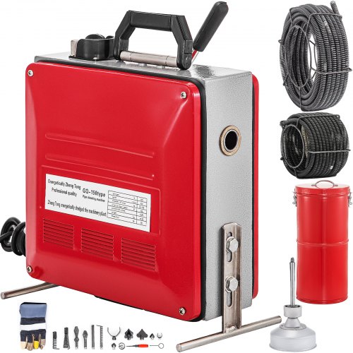 Rohrreinigungsgerät 690w Rohrreinigungsmaschine 20mx16mm 20mx22mm Spirale Set