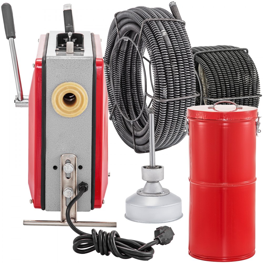 Rohrreinigungsgerät 690w Rohrreinigungsmaschine 20mx16mm 20mx22mm Spirale Set