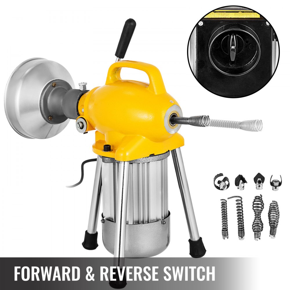 20-100mm Rohrreinigungsmaschine 500 Watt Rohrreinigungsgerät 20mx16mm Spirale