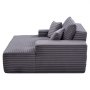 VEVOR Chaiselongue Relaxliege 138 cm, gepolstertes Schlafsofa mit Dekokissen & Armlehnen, Schlafcouch mit tiefer Sitzfläche für Wohnzimmer Schlafzimmer, Loungesessel aus hochelastischem Schwamm