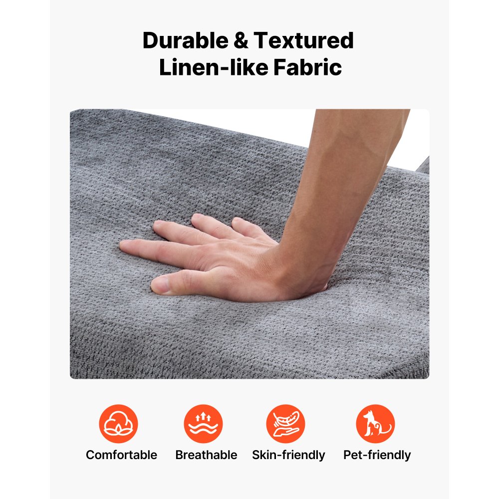 VEVOR Chaiselongue Relaxliege für Yoga & Massage, moderne gebogene Schaumstoff-Loungesessel, ergonomischer Liegesessel für Dehnung Entspannung Bewegung, verwendet im Wohnzimmer Schlafzimmer Balkon