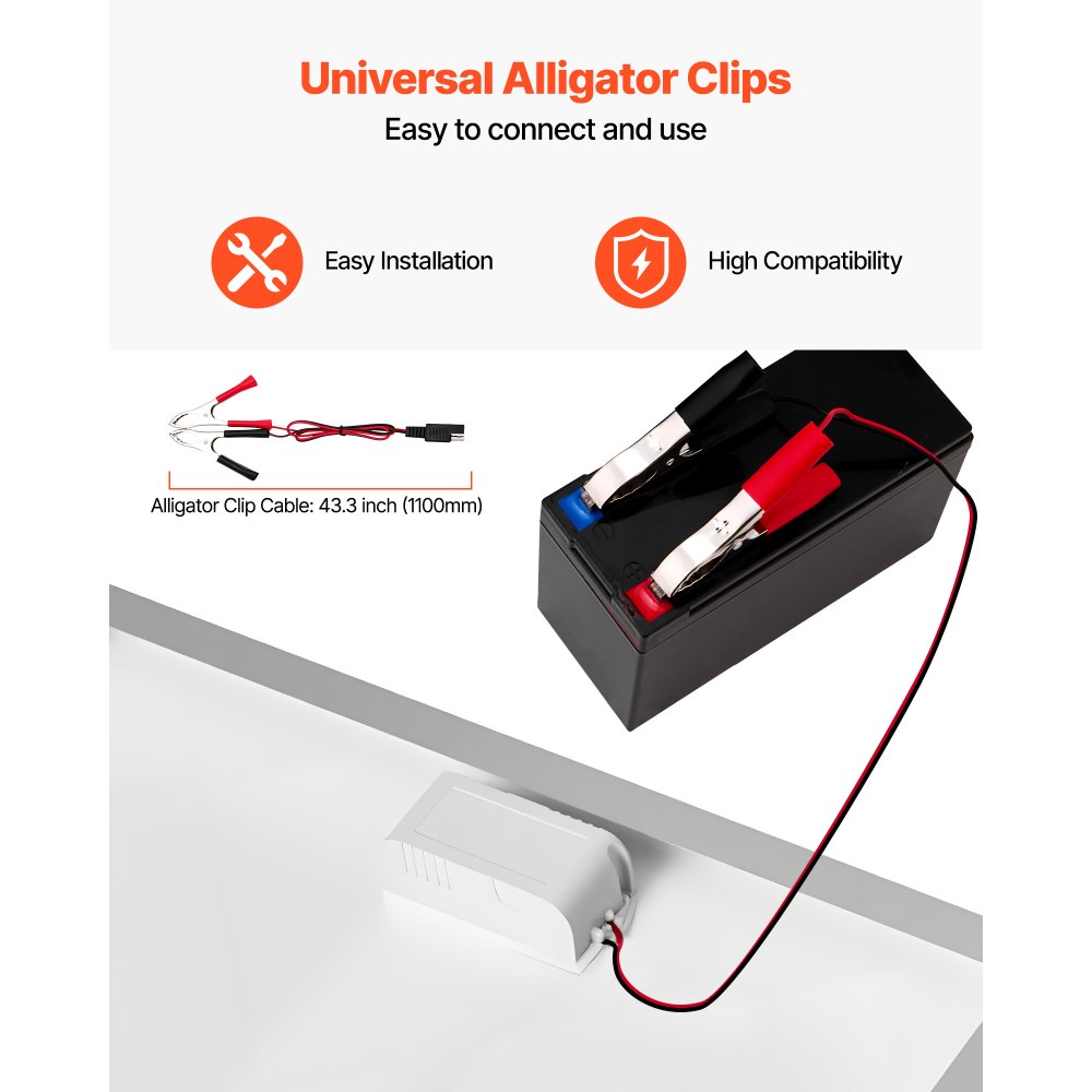 VEVOR 12V Monokristallines Solarpanel-Kit 20W, Batterieladegerät mit integriertem MPPT-Controller & verstellbarer Halterung, IP65 wasserdicht für Auto, Boot, Wohnmobil, Anhänger, Hausdach