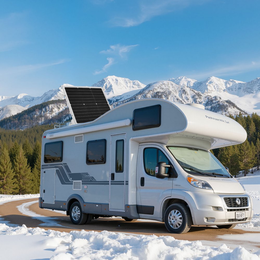 VEVOR 12V Monokristallines Solarpanel-Kit 50W, Batterieladegerät mit verbessertem MPPT-Controller & verstellbarer Halterung, IP65 wasserdicht für Auto, Boot, Wohnmobil, Anhänger, Hausdach