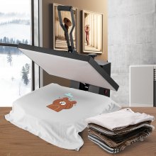 VEVOR Wärmepresse, 1700 W Leistung, Wärmepresse, schnelles Aufheizen, Hochdruck-Wärmepresse für T-Shirts, digitaler industrieller Sublimationsdrucker für Wärmeübertragungsvinyl 406 x 610 mm
