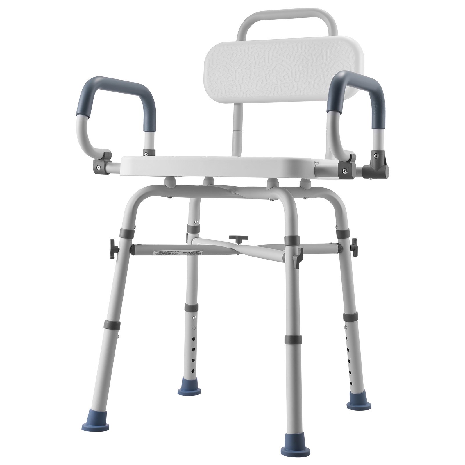 VEVOR Swivel Shower Chair with Arms and Back, 227 kg Load Heavy Duty Bench Seat for Inside Shower Stall and Bathtub, Height Adjustable Bathroom Bath Tub Seat for Adults, Seniors, Elderly and Disabled