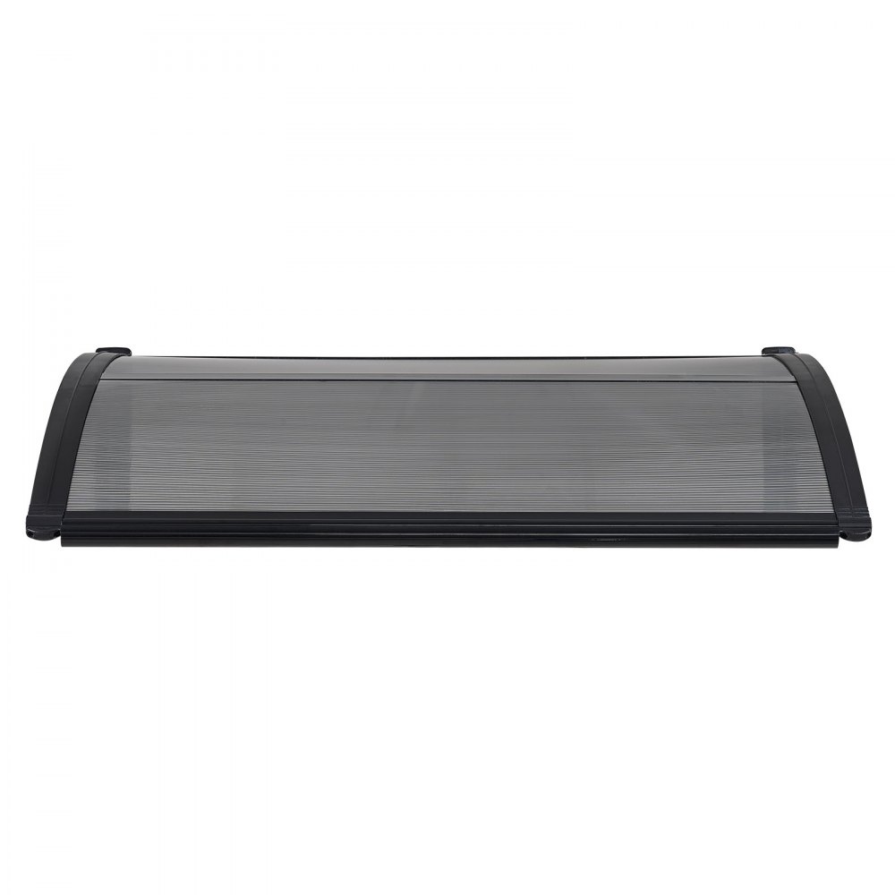 VEVOR Vordach für Haustür 755x1000 mm, Pultbogenvordach, Überdachung mit Entwässerung & ABS-Halterung, Regen-, Schnee- & Sonnenschutz, Polycarbonat-Türdach für Veranda & Terrasse, Rauchgrau