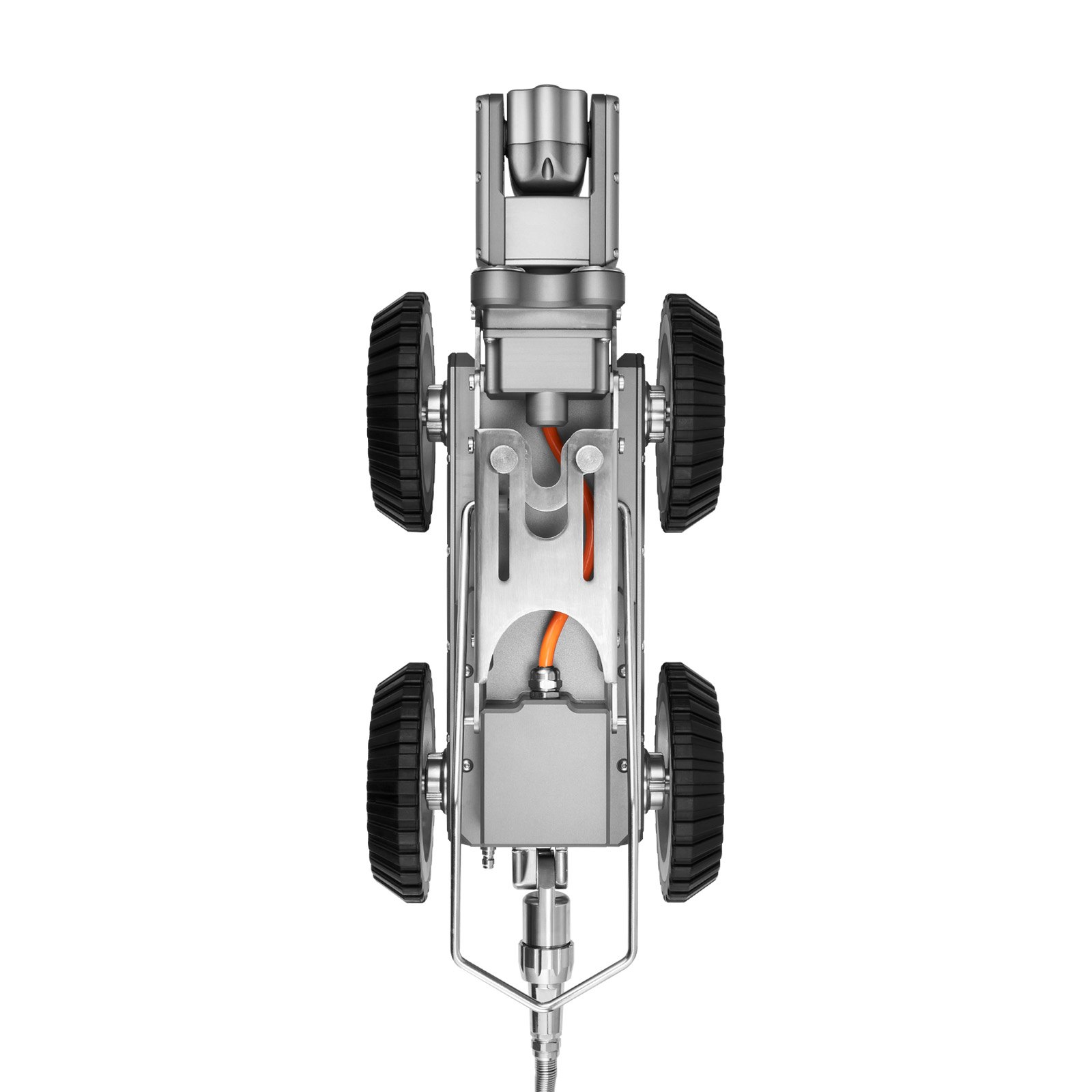 VEVOR Inspektionsroboter, 60 m lange Rohrleitungserkennungs-Kriechroboter mit 2 MP Front-/Rückkamera & Touchscreen-Tablet, IP68-Rohrkamera mit Beleuchtung & Entfernungszähler für Industrierohre