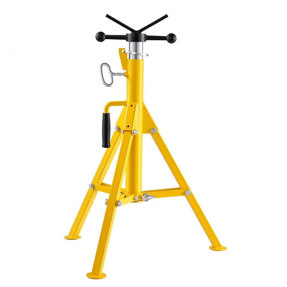 VEVOR V-Kopf-Rohrständer 1134kg Belastbare Rohrstütze für 3,2-305mm Rohre, Rohrbock für Schweißen Schneiden & Lochen, Kohlenstoffstahl, Faltbar & Tragbar, 71-132cm Verstellbare Höhe, Sicherer Stand