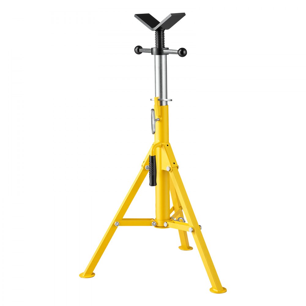 VEVOR V-Kopf-Rohrständer 1134kg Belastbare Rohrstütze für 3,2-305mm Rohre, Rohrbock für Schweißen Schneiden & Lochen, Kohlenstoffstahl, Faltbar & Tragbar, 71-132cm Verstellbare Höhe, Sicherer Stand