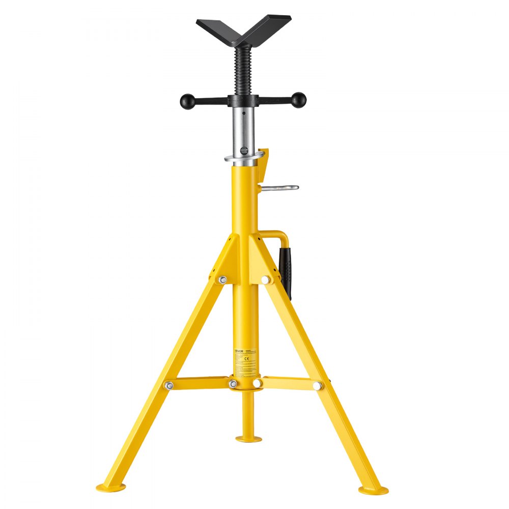VEVOR V-Kopf-Rohrständer 1134kg Belastbare Rohrstütze für 3,2-305mm Rohre, Rohrbock für Schweißen Schneiden & Lochen, Kohlenstoffstahl, Faltbar & Tragbar, 71-132cm Verstellbare Höhe, Sicherer Stand