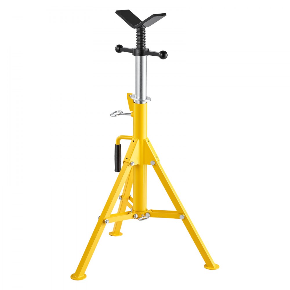 VEVOR V-Kopf-Rohrständer 1134kg Belastbare Rohrstütze für 3,2-305mm Rohre, Rohrbock für Schweißen Schneiden & Lochen, Kohlenstoffstahl, Faltbar & Tragbar, 71-132cm Verstellbare Höhe, Sicherer Stand