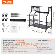 VEVOR Golfschlägerständer Golftaschen-Aufbewahrungsregal 1027x398x945mm