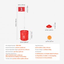 VEVOR Golfspiel Set tragbares 3-Loch-Golfspiel im Eimer für den Außenbereich
