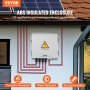 VEVOR PV-Combiner-Box, 4-String, Solar-Combiner-Box mit 10 A Nennstromsicherung, 63 A Leistungsschalter, Blitzableiter und Solaranschluss, ABS-Kunststoffgehäuse für On-/Off-Grid-Solarpanelsystem, IP65