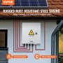VEVOR PV-Combiner-Box, 4-String, Solar-Combiner-Box mit 15 A Nennstromsicherung, 63 A Leistungsschalter, Blitzableiter und Solaranschluss, Stahlgehäuse für On-/Off-Grid-Solarpanelsystem, IP65