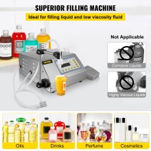 VEVOR GFK-160 Füllmaschine Flüssigkeit 5-3500ML 30W Flüssigkeitsabfüllmaschine Abfüller Flüssigkeitsabfüllmaschine