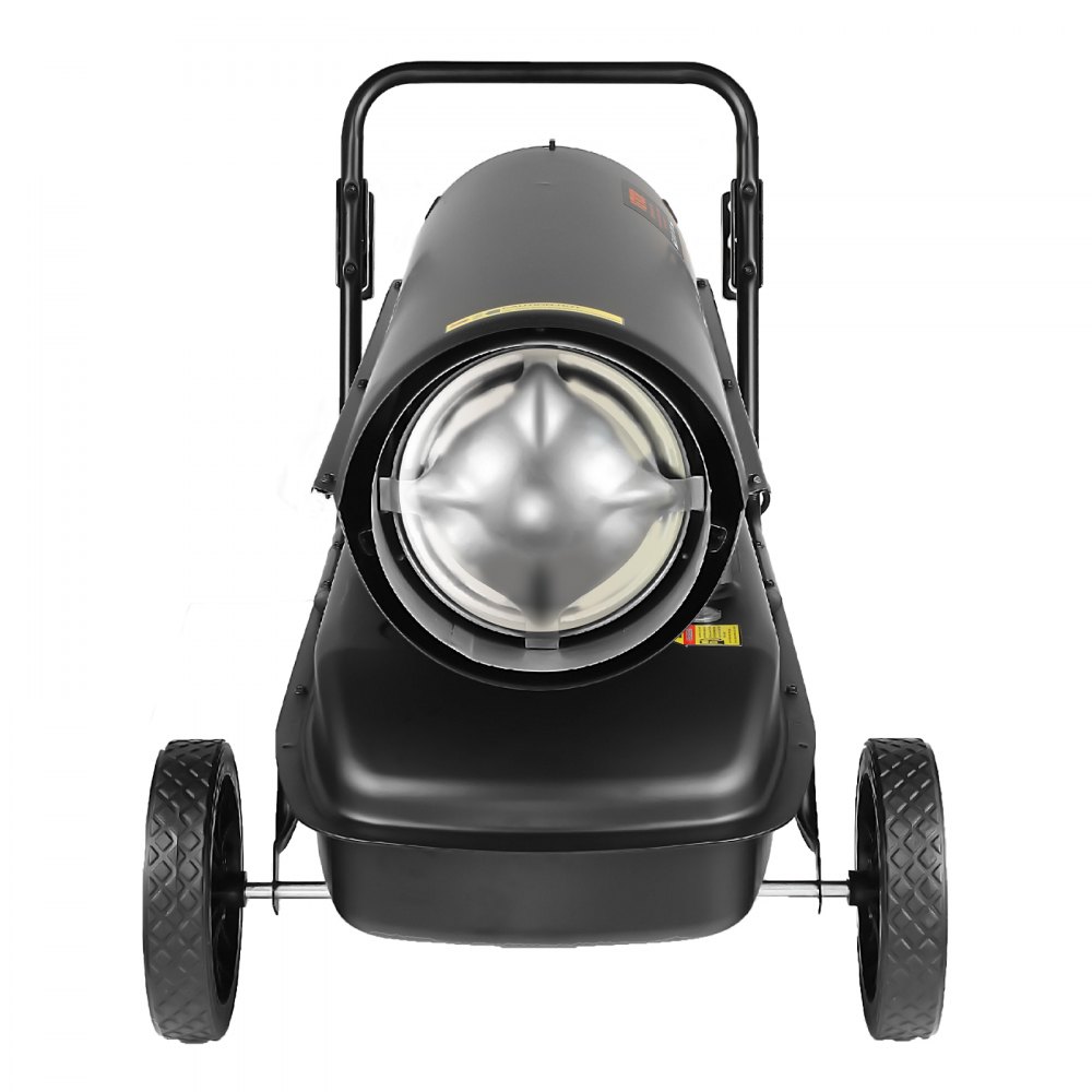 VEVOR Kerosin-/Diesel-Warmluftheizung, 100.000 BTU Torpedo-Raumheizer, tragbar mit Thermostatregelung, 38-Liter-Tank, effizienter Kerosinheizer für den Innen- und Außenbereich für Zuhause, Baustelle, Industrie, Werkstätten, Schwarz