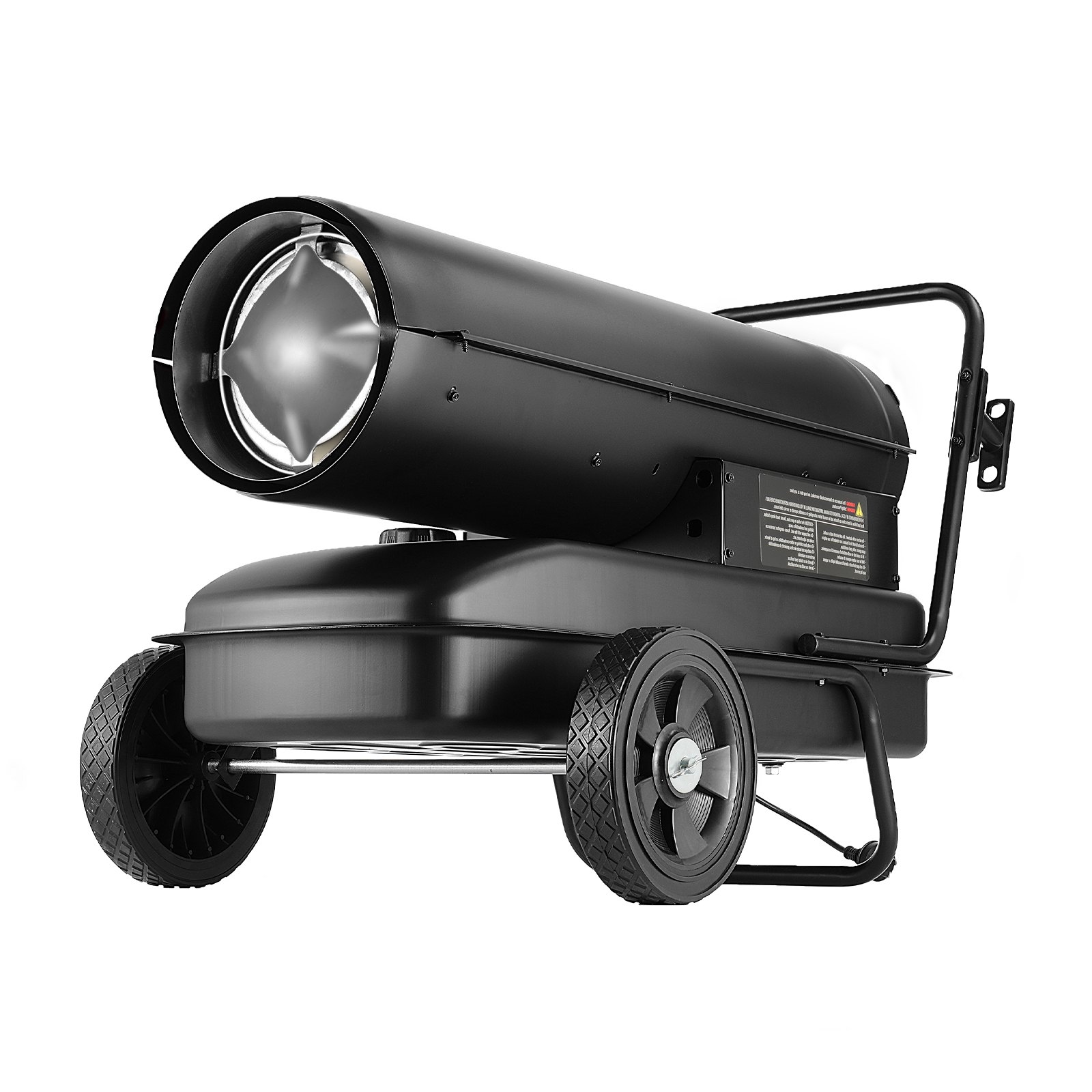 VEVOR Kerosin-/Diesel-Warmluftheizung, 100.000 BTU Torpedo-Raumheizer, tragbar mit Thermostatregelung, 38-Liter-Tank, effizienter Kerosinheizer für den Innen- und Außenbereich für Zuhause, Baustelle, Industrie, Werkstätten, Schwarz