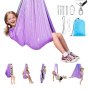 VEVOR Aerial Yoga Hängematte Set aus doppellagigem Stoff, Aerial Yoga Swing Air Fliegen, Yoga-Schaukel mit 360°-Drehaufhängung & O-Sling & 136,07 kg Max. Tragfähigkeit, Deckenschaukeln Rosa+Blau