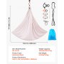 VEVOR Aerial Yoga Hammock, 136.07 kg Load Aerial Silk, Yoga Swing with Nylon Fabric, PE Zipper Bag for Parent-Child Interaction, Strengthen Muscles & Improve Practice, Hammock and Swing Combo