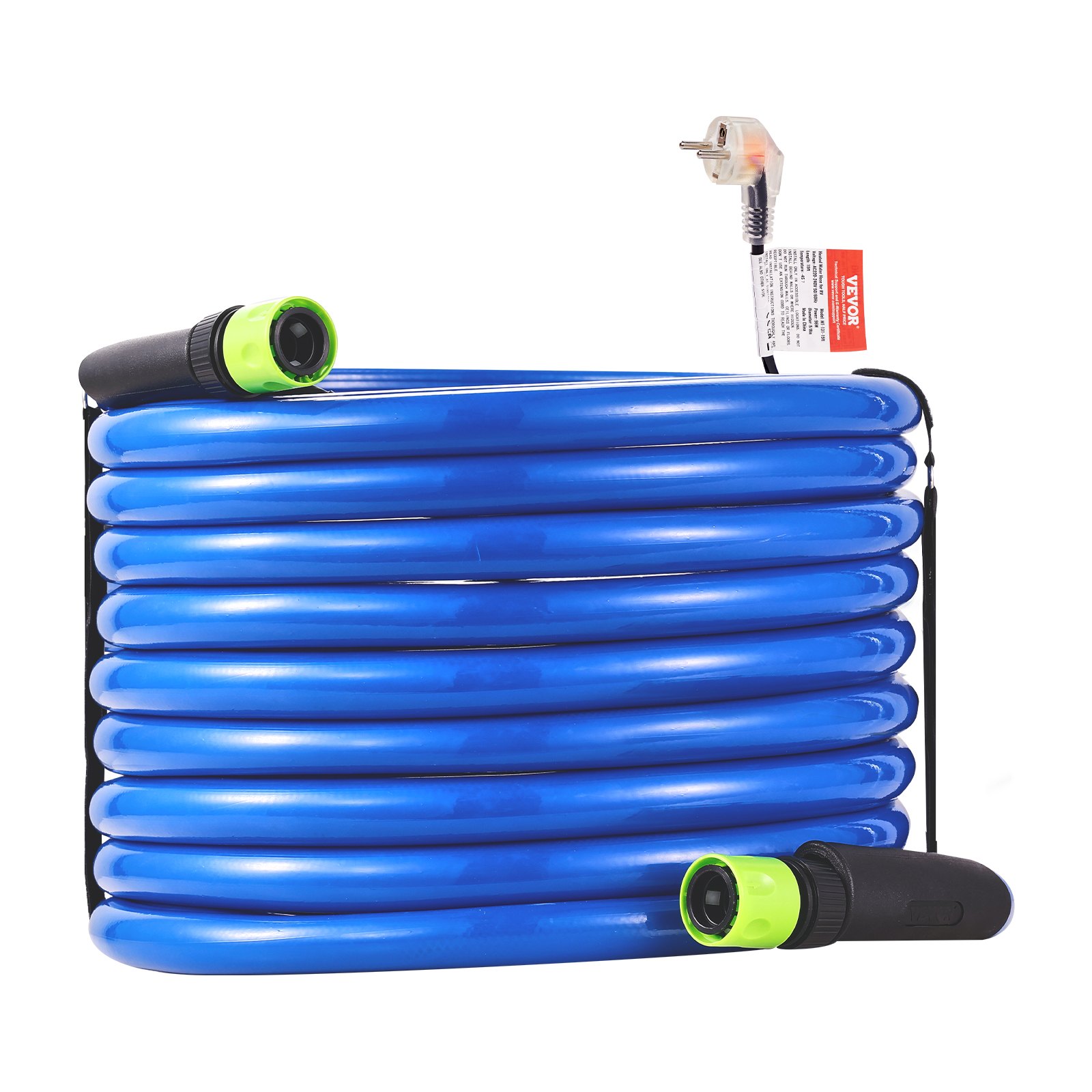VEVOR 50ft beheizter Wasserschlauch für Wohnmobil, beheizter Trinkwasserschlauch mit Frostschutz bis -45°F, automatisch selbstregulierend, 5/8" ID mit Schnellanschluss-Set, blei- und BPA-frei