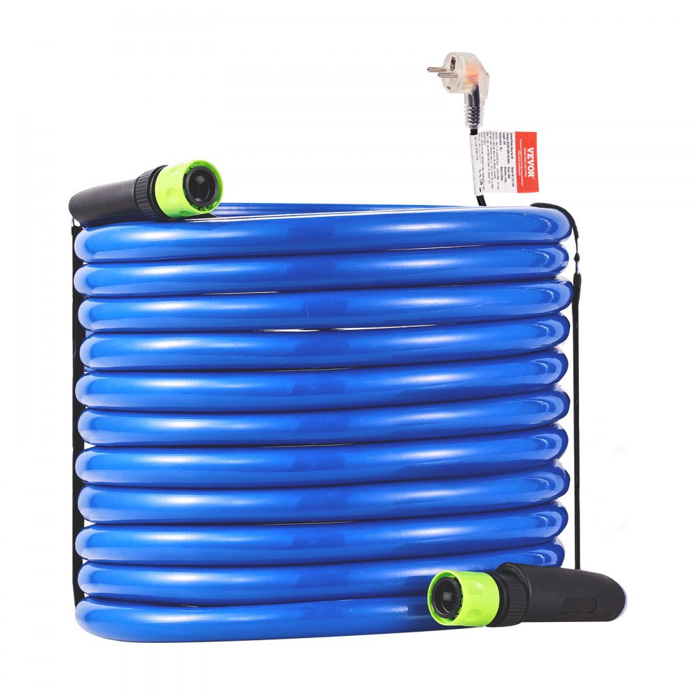 VEVOR 75ft beheizter Wasserschlauch für Wohnmobil, beheizter Trinkwasserschlauch mit Frostschutz bis -45°F, automatisch selbstregulierend, 5/8" ID mit Schnellanschluss-Set, blei- und BPA-frei
