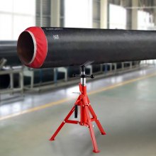 VEVOR Rohrstütze Kohlenstoffstahl Rohrständer V-Kopf Max. Belastbarkeit 1134 kg Rohrbock Höhenverstellbar von 61 bis 107 cm klappbare Beine zum Transport Ideal für Gewindeschneidmaschinen Rollennuten