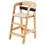 VEVOR Hochstuhl aus Holz für Babys & Kleinkinder, Umwandelbarer, Verstellbarer Hochstuhl, Hochstuhl mit Sitzkissen, Tragbare Baby-Esssitzerhöhung, Kleinkinderstuhl aus Buchenholz, Natur