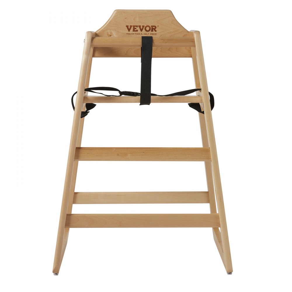 VEVOR Holzhochstuhl für Babys & Kleinkinder, Doppelter Massivholz-Fütterstuhl, 505 x 495 x 745 mm Tragbarer Kinderhochstuhl Babyhochstuhl, Babysitz Fütterungsstuhl für Küche, Wohnzimmer, Kinderzimmer