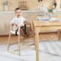 VEVOR Wooden High Chair for Babies & Toddlers, Double Solid Wood Feeding Chair, 505 x 495 x 745 mm Portable High Chair Baby High Chair, Baby Seat Feeding Chair for Kitchen, Living Room, Children's Room