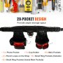 VEVOR Werkzeuggürtel 1680D Polyester mit 29 Taschen Forstgürtel 736,6–1371,6mm Taillenumfang 50,8mm Gürtelbreite Werkzeugtasche Gürtel für Handwerker Baumeister Elektriker Tischler