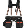 VEVOR Werkzeuggürtel 1680D Polyester mit 29 Taschen Forstgürtel 736,6–1371,6mm Taillenumfang 50,8mm Gürtelbreite Werkzeugtasche Gürtel für Handwerker Baumeister Elektriker Tischler