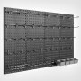 VEVOR Werkzeugwand, 61 x 30 cm, 4er-Set, robuster Stecktafel-Wand-Organizer mit Zubehör, für Wohnzimmer, Garage, Werkzeugaufbewahrung, Büroorganisation, Bastelraum, Küche, Zuhause, schwarz